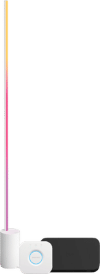 Philips Hue Play HDMI Sync Box + Gradient Signe wit vloerlamp + Bridge