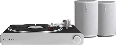 Victrola VPT-3000 Stream Zwart + Sonos Era 100 Wit Duopack