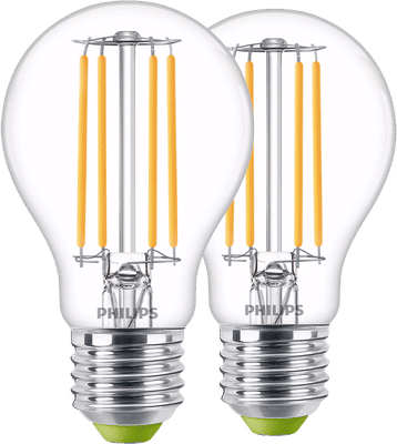 Philips LED Filament lamp - 2,3W - E27 - warm wit licht 2-pack