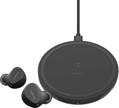 Jabra Elite 4 Active Zwart + Belkin Boost Up Draadloze Oplader 10W Zwart