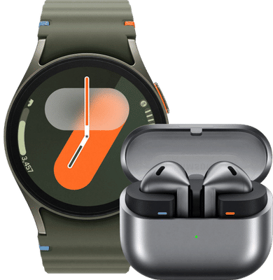 Samsung Galaxy Watch 7 4G Groen 40mm + Galaxy Buds3 Zwart
