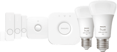 Philips Hue Secure Startpakket E27 White Ambiance 2-Pack + Sensoren
