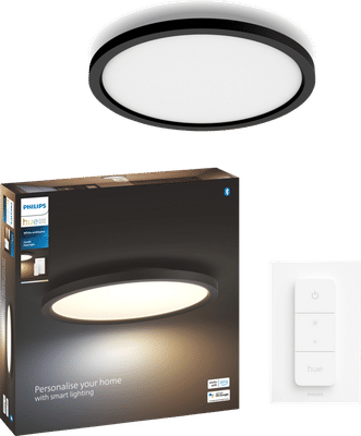 Philips Hue Aurelle paneellamp White Ambiance rond zwart