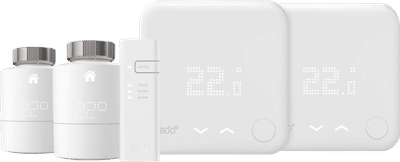 Tado V3+ startpakket met 2 radiatorknoppen en een draadloze temperatuursensor