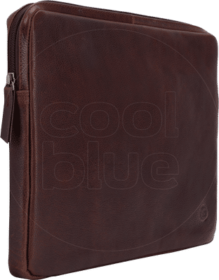 BlueBuilt 14 inch Laptophoes breedte 32 cm - 33 cm Leer Bruin