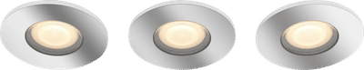 Philips Hue Adore badkamerinbouwspot White Ambiance 3-pack + dimmer