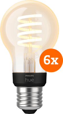 Philips Hue Filament White Ambiance Standaard 6-pack