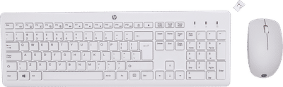 HP 230 Draadloos Toetsenbord en Muis Wit QWERTY