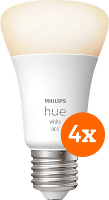 Philips Hue White E27 800lm 4-pack