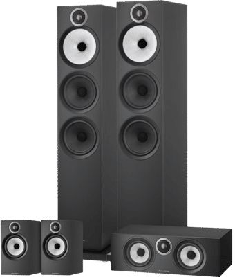 Bowers & Wilkins HTM6 S3 + 603 S3 (per paar) + 606 S3 (per paar) Zwart