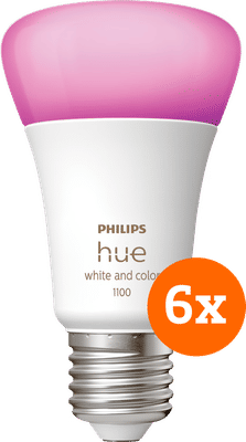 Philips Hue White & Color E27 1100lm 6-pack