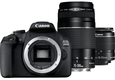 Canon 2000D + 18-55 + 75-300mm