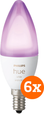 Philips Hue White and Color E14 6-Pack