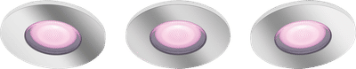 Philips Hue Xamento badkamerinbouwspot White and Color chroom 3-pack