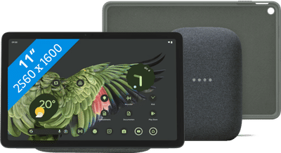 Google Pixel Tablet 256GB Wifi Grijs + Pixel Tablet Back Cover Grijs + Nest Audio Charcoal