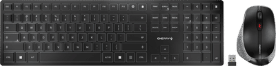 CHERRY DW 9500 SLIM Desktop Draadloze Toetsenbord en Muis Set Qwerty Zwart