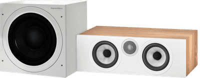 Bowers & Wilkins HTM6 S3 Bruin + ASW610 Wit