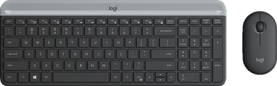 Logitech MK470 Slim Draadloos Toetsenbord en Muis Grijs QWERTY