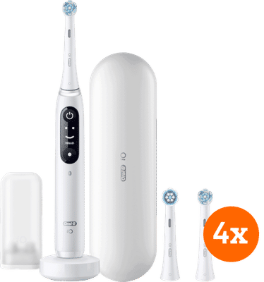 Oral-B iO 8n Wit + iO Ultimate Clean opzetborstels (4 stuks)