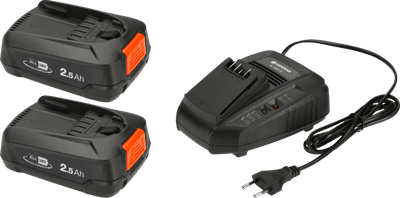 Gardena P4A QC 18V 2,5 Ah accu (2x) + oplader