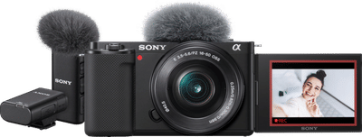Sony ZV-E 10 + 16-50mm f/3.5-5.6+ Draadloze Microfoon