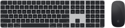 Apple Magic Keyboard met numeriek toetsenblok en Touch ID Qwerty + Mouse (2021) Zwart