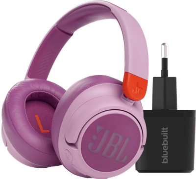 JBL JR460NC Roze + BlueBuilt Quick Charge Oplader met Usb A