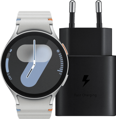 Samsung Galaxy Watch 7 4G Zilver 44mm + Oplader 25W