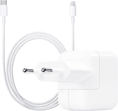 Apple Usb C Oplader 30W + Apple Lightning Kabel 1m Kunststof Wit