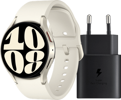 Samsung Galaxy Watch 6 Crème 40mm + Oplader