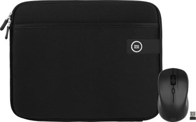 BlueBuilt Laptophoes Breedte 31 cm 13 inch M + Nexum Draadloze Muis