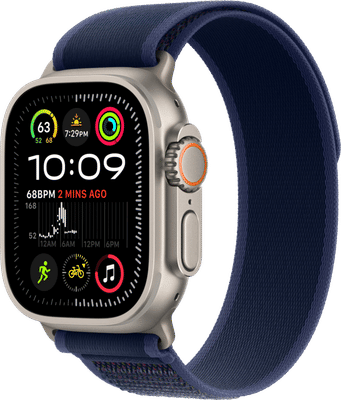 Apple Watch Ultra 2 4G 49mm Zilver Trail Band Blauw M/L