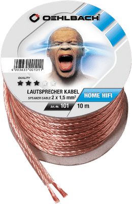 Oehlbach Luidsprekerkabel (2 x 1,5 mm) 10 meter