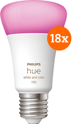 Philips Hue White and Color E27 1100lm 18-pack