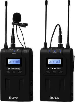 Boya UHF Duo Lavalier Microfoon Draadloos BY-WM8 Pro-K1