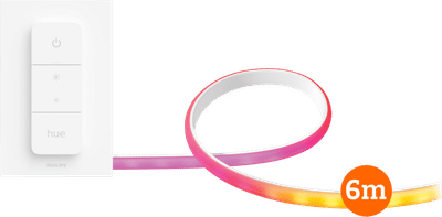 Philips Hue Gradient Lightstrip basisset 6 meter + Draadloze dimmer