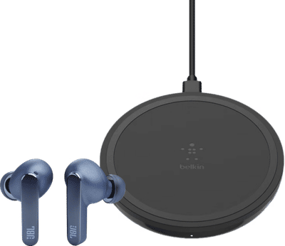 JBL Live Pro 2 Blauw + Belkin Boost Up Draadloze Oplader 10W Zwart