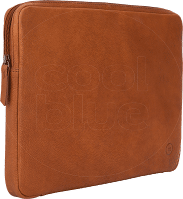 BlueBuilt 14 inch Laptophoes breedte 32 cm - 33 cm Leer Cognac
