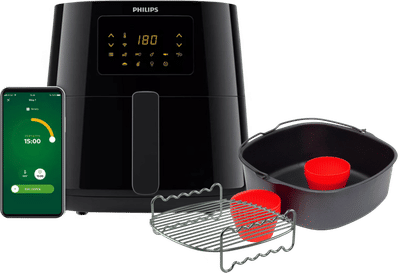 Philips Airfryer XL Connected HD9280/70 + Kookrek + Bakvorm