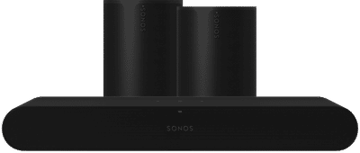 Sonos Ray Zwart + 2x Era 100 Zwart