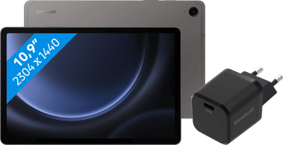 Samsung Galaxy Tab S9 FE 128GB Wifi Grijs + BlueBuilt Oplader