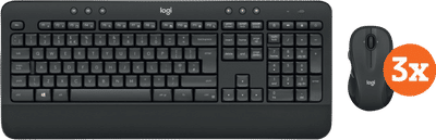 Logitech MK545 Draadloze Toetsenbord en Muis QWERTY 3-Pack