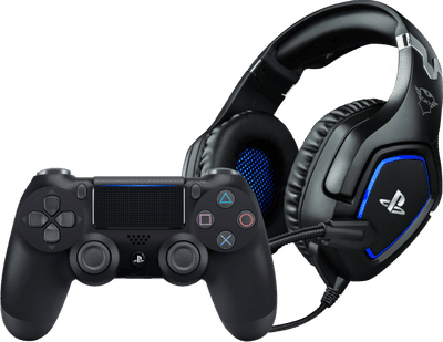 Sony Dualshock 4 Controller Zwart + Trust GXT 488 FORZE Gaming Headset