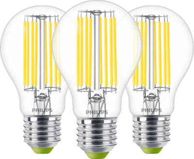 Philips LED Filament lamp - 4W - E27 - warm wit licht 3-pack