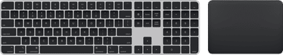 Apple Magic Keyboard met numeriek toetsenblok en Touch ID Qwerty + Trackpad (2021) Zwart