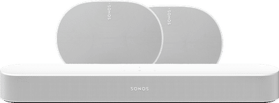 Sonos Beam Gen2 Wit + 2x Era 300 Wit