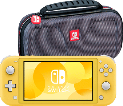 Nintendo Switch Lite Geel + Bigben Beschermtas