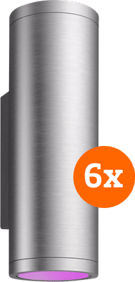 Philips Hue Appear muurlamp White and Color RVS 6-Pack