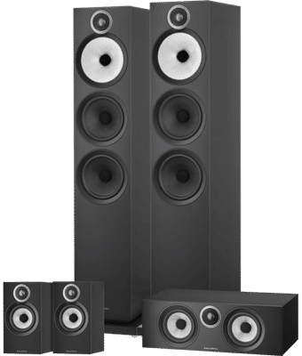 Bowers & Wilkins HTM6 S3 + 603 S3 (per paar) + 607 S3 (per paar) Zwart