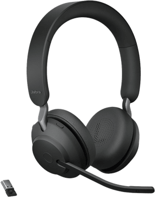 Jabra Evolve2 65 Link380a MS Stereo Stand Black